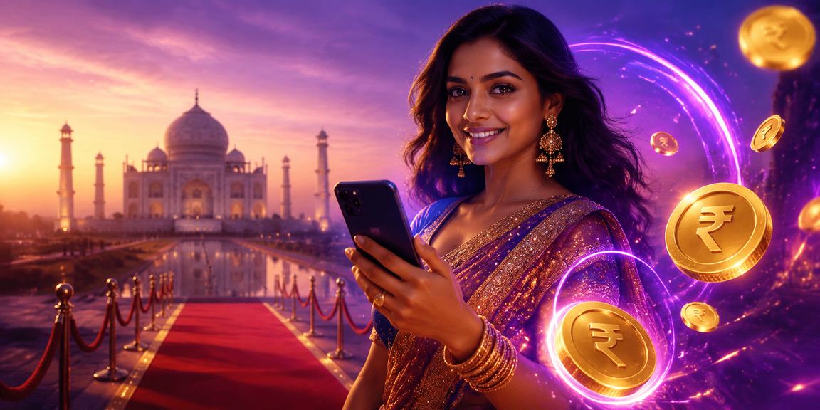 Mobile casino gaming with Agra Taj Mahal backdrop
